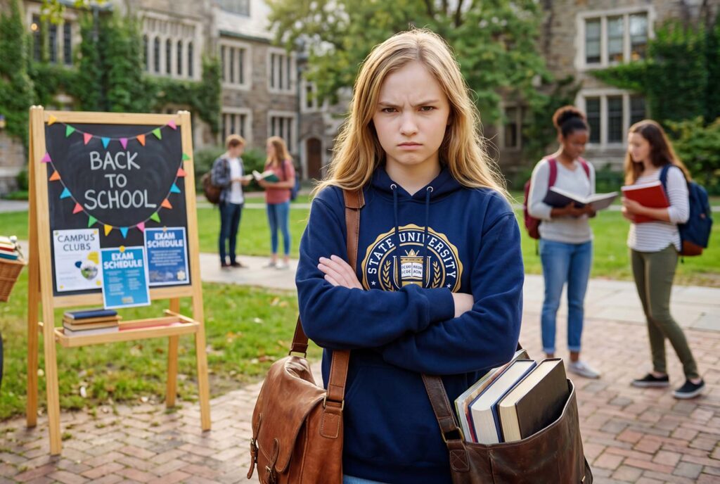 College Girl Not happy